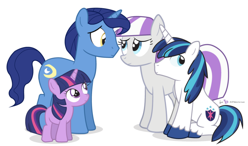 564982 - safe, artist:dm29, night light, shining armor, twilight sparkle,  twilight velvet, family, father and child, father and daughter, father and  son, female, filly, husband and wife, male, mother and child, mother