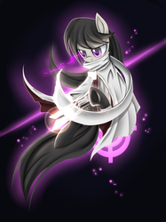 Size: 3200x4285 | Tagged: safe, artist:cyanaeolin, octavia melody, g4, cloak, clothes, female, solo