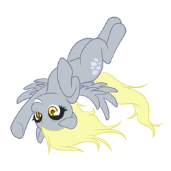 Size: 800x800 | Tagged: safe, artist:o0reika0o, derpy hooves, pegasus, pony, g4, female, mare, simple background, solo, upside down
