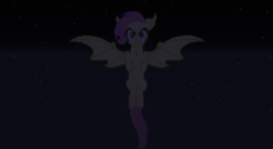 Size: 1366x746 | Tagged: safe, artist:niatao, fluttershy, pony, g4, female, flutterbat, night, pixel art, solo