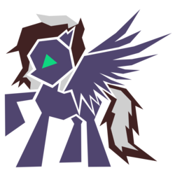 Size: 6000x6000 | Tagged: safe, artist:flamevulture17, oc, oc only, pegasus, pony, absurd resolution, angular, lazer beam, minimalist, solo