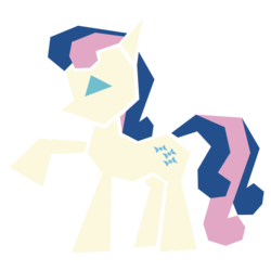 Size: 9000x9000 | Tagged: safe, artist:flamevulture17, bon bon, sweetie drops, earth pony, pony, g4, absurd resolution, angular, female, minimalist, simple background, solo, transparent background
