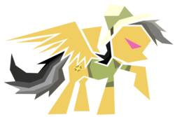 Size: 9000x6000 | Tagged: safe, artist:flamevulture17, daring do, pegasus, pony, g4, absurd resolution, angular, female, minimalist, solo