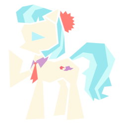 Size: 6000x6000 | Tagged: safe, artist:flamevulture17, coco pommel, earth pony, pony, g4, absurd resolution, angular, female, minimalist, solo
