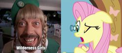 Size: 1422x617 | Tagged: safe, fluttershy, g4, it ain't easy being breezies, loaded weapon 1, tim curry