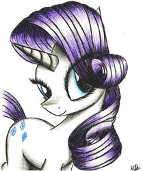 Size: 1024x1226 | Tagged: safe, artist:kobra333, rarity, g4, female, solo, traditional art