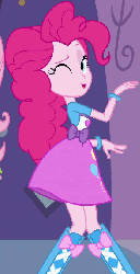 Size: 295x573 | Tagged: safe, screencap, pinkie pie, equestria girls, g4, animated, female, solo