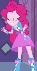 Size: 294x555 | Tagged: safe, screencap, pinkie pie, equestria girls, g4, my little pony equestria girls, animated, cropped, female, meme, pinkie has a crazy idea, solo