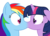 Size: 6000x4320 | Tagged: safe, artist:waveywaves, rainbow dash, twilight sparkle, pegasus, pony, unicorn, g4, absurd resolution, conjoined, conjoined by mouth, duo, female, fusion, lesbian, mare, ship:twidash, shipping, simple background, together forever, transparent background, unicorn twilight, wat