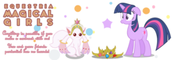 Size: 1000x350 | Tagged: safe, artist:thecelestialwolf, twilight sparkle, g4, elements of harmony, incubator (species), kyubey, puella magi madoka magica