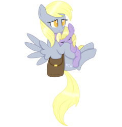 Size: 1800x1877 | Tagged: safe, artist:ashourii, derpy hooves, dinky hooves, pegasus, pony, g4, equestria's best mother, female, hug, mare