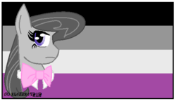 Size: 541x311 | Tagged: safe, artist:kraziekat2112, octavia melody, g4, asexual, asexual pride flag, female, flag, pride, solo