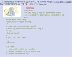 Size: 508x402 | Tagged: safe, derpy hooves, g4, /mlp/, 4chan, 4chan screencap, rejection is magic, text