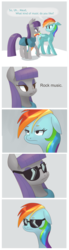 Size: 1507x5484 | Tagged: safe, artist:twitchykismet, maud pie, rainbow dash, g4, maud pie (episode), 20% cooler, awesome, comic, floppy ears, rainbow dash is not amused, rock, sunglasses, that pony sure does love rocks, unamused