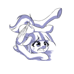 Size: 1000x1000 | Tagged: safe, artist:mykegreywolf, blossomforth, g4, backbend, chest stand, contortion, contortionist, female, flexible, solo, that pony sure is flexible