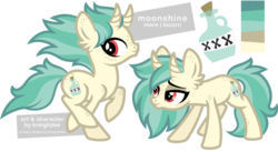 Size: 1280x701 | Tagged: safe, artist:ivyhaze, oc, oc only, oc:moonshine, bicorn, pony, female, freckles, horn, mare, solo