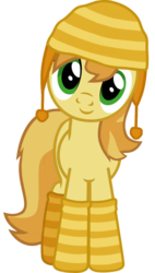Size: 834x1473 | Tagged: safe, artist:austiniousi, artist:kitkatlover17, braeburn, earth pony, pony, g4, clothes, cute, hat, male, recolor, simple background, socks, solo, striped socks, transparent background