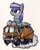 Size: 2319x2930 | Tagged: safe, artist:sketchywolf-13, maud pie, earth pony, pony, g4, crossover, female, high res, mare, maud being maud, rat fink, traditional art, truck