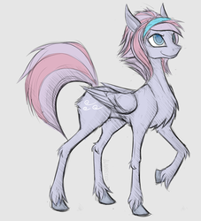 Size: 1000x1100 | Tagged: safe, artist:chrysopoeia, oc, oc only, oc:lavender wisp, pony, solo, unshorn fetlocks