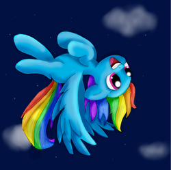 Size: 749x747 | Tagged: safe, artist:mykittyjasper, rainbow dash, pegasus, pony, g4, cute, dashabetes, female, solo, spread wings, upside down, wings
