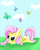 Size: 4000x5000 | Tagged: safe, artist:mykittyjasper, fluttershy, butterfly, g4, chibi, female, solo