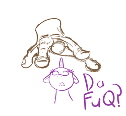 Size: 1648x1518 | Tagged: safe, artist:pikapetey, pony, da fuq, disembodied hand, hand