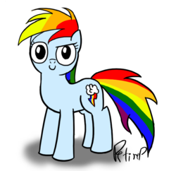 Size: 637x616 | Tagged: safe, artist:fimflamfilosophy, rainbow dash, g4, female, solo, wingless