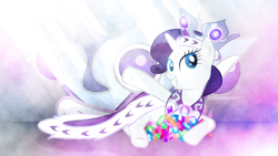 Size: 1920x1080 | Tagged: safe, artist:makkah-chan, artist:takua770, princess platinum, rarity, g4, cape, clothes, crown, female, jewels, solo, vector, wallpaper