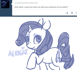 Size: 605x555 | Tagged: safe, artist:moonblizzard, rarity, g4, ask, female, rarity answers, solo, tumblr