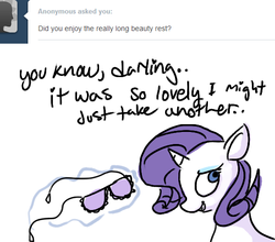 Size: 541x477 | Tagged: safe, artist:moonblizzard, rarity, g4, ask, female, rarity answers, solo, tumblr