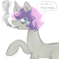 Size: 1000x1000 | Tagged: safe, artist:pacze, oc, oc only, oc:digibrony, cigarette, smoking, solo