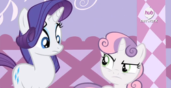 Size: 640x329 | Tagged: safe, screencap, rarity, sweetie belle, for whom the sweetie belle toils, g4