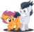 Size: 967x911 | Tagged: source needed, useless source url, safe, artist:dreamcasterpegasus, rumble, scootaloo, pegasus, pony, g4, butt bump, butt to butt, butt touch, colt, female, filly, male, ship:rumbloo, shipping, straight