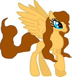 Size: 722x772 | Tagged: safe, artist:mlploverandsoniclover, oc, oc only, oc:gaby, pegasus, pony, blank flank, female, mare, older, pegasus oc, royal winged pegasus, solo