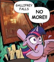 Size: 862x983 | Tagged: safe, edit, idw, twilight sparkle, alicorn, pony, g4, spoiler:comic, spoiler:comic17, day of the doctor, doctor who, female, gallifrey falls no more, mare, meme, twilight sparkle (alicorn)