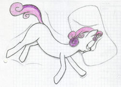 Size: 2273x1629 | Tagged: safe, artist:jdnehberefncuhn, sweetie belle, g4, female, sleeping, solo