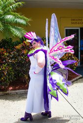 Size: 1383x2048 | Tagged: safe, artist:flowerbite, rarity, human, g4, sonic rainboom (episode), 2012, anime festival orlando, cosplay, glimmer wings, irl, irl human, photo, solo