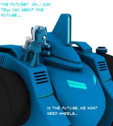 Size: 664x745 | Tagged: safe, artist:sparkyfox, trixie, g4, 3d, cg, mecha, simple background, transparent background, wheel