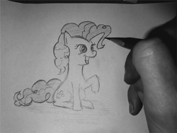 Size: 1088x816 | Tagged: safe, artist:7yashka7, pinkie pie, g4, traditional art