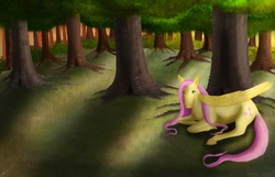 Size: 2390x1535 | Tagged: safe, artist:5fox55, fluttershy, g4, female, solo