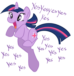 Size: 524x540 | Tagged: safe, artist:ponygoggles, twilight sparkle, g4, the cutie mark chronicles, adorkable, artifact, cute, dork, excited, female, happy, happy as fuck, one word, solo, twiabetes, yes, yes yes yes
