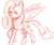 Size: 912x768 | Tagged: safe, artist:kiriya, fluttershy, g4, female, monochrome, simple background, solo