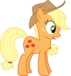 Size: 5651x6000 | Tagged: safe, artist:the-aziz, applejack, g4, spike at your service, absurd resolution, female, simple background, solo, transparent background, vector