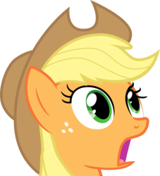 Size: 8000x8823 | Tagged: safe, artist:the-aziz, applejack, bats!, g4, absurd resolution, female, looking up, portrait, simple background, solo, surprised