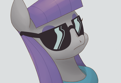 Size: 1280x875 | Tagged: safe, artist:twitchykismet, maud pie, g4, female, simple background, solo, sunglasses, swag