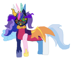 Size: 1648x1312 | Tagged: safe, artist:princess ava, king sombra, lyra heartstrings, princess cadance, princess luna, rainbow dash, rarity, trixie, hybrid, 1000 hours in ms paint, abomination, cynder, don't hug me i'm scared, donut steel, fusion, littlest pet shop, mutant, nightmare fuel, sombra eyes, spyro the dragon, spyro the dragon (series), the legend of spyro, tony the talking clock, wat, what has magic done, what has science done, zoe trent