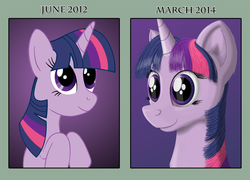 Size: 1500x1080 | Tagged: safe, artist:bcrich40, twilight sparkle, g4, comparison