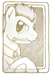 Size: 1024x1471 | Tagged: safe, artist:emfen, doctor whooves, time turner, g4, male, solo