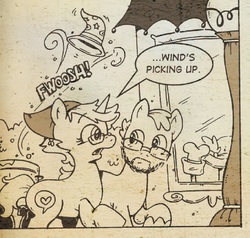Size: 704x669 | Tagged: safe, artist:katiecandraw, idw, spoiler:comic, andy price, comic, goofy (disney), hat, katie cook, ponified
