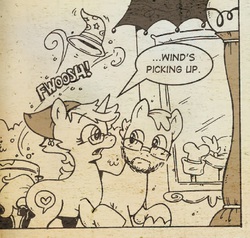 Size: 704x669 | Tagged: safe, artist:katie cook, idw, g4, spoiler:comic, andy price, comic, goofy (disney), hat, katie cook, ponified